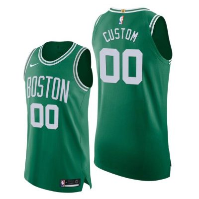 Men Celtics #00 Custom Green 2020-21 Icon Jersey