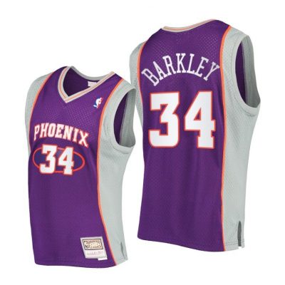 Men Charles Barkley Phoenix Suns Hardwood Classics Purple Jersey Men