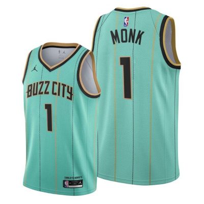 Men Charlotte Hornets #1 Malik Monk Mint Green 2020-21 Buzz City Jersey