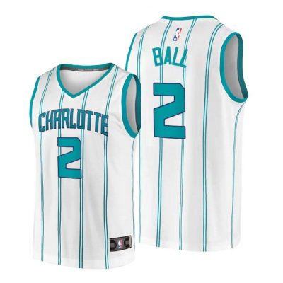 Men Charlotte Hornets #2 LaMelo Ball Jersey 2020-21 Association White 2020 NBA Draft
