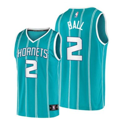 Men Charlotte Hornets #2 LaMelo Ball Jersey 2020-21 Icon Teal 2020 NBA Draft