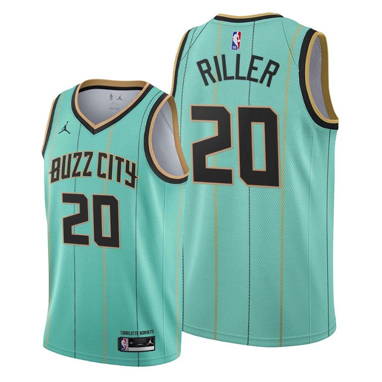 Men Charlotte Hornets #20 Grant Riller Mint Green 2020-21 City Jersey 2020 NBA Draft