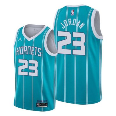 Men Charlotte Hornets #23 Michael Jordan Teal 2021 Icon Edition Jersey Owner-player