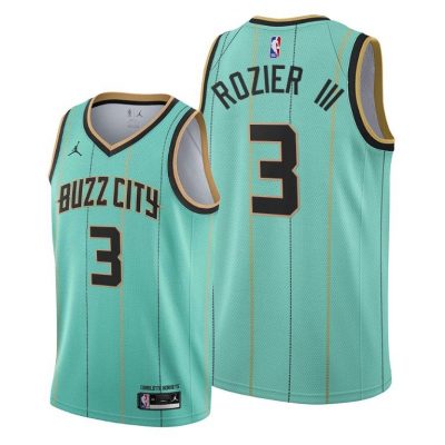 Men Charlotte Hornets #3 Terry Rozier III Mint Green 2020-21 Buzz City Jersey