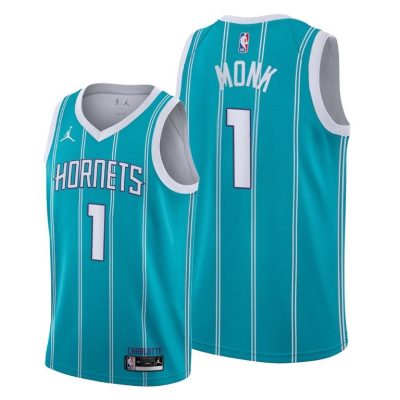 Men Charlotte Hornets Malik Monk 2020-21 Icon Teal Jersey New Season