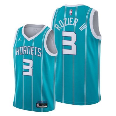 Men Charlotte Hornets Terry Rozier III 2020-21 Icon Teal Jersey New Season