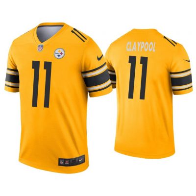 Men Chase Claypool Pittsburgh Steelers Gold Inverted Legend Jersey