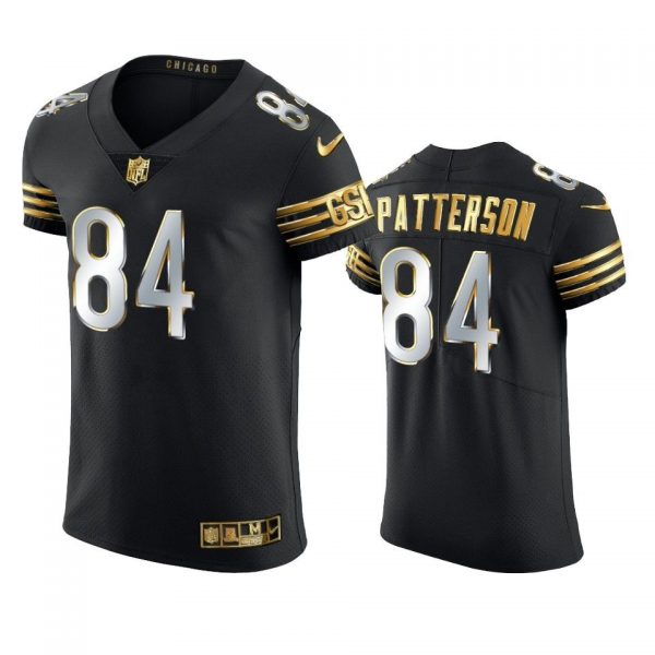 Men Chicago Bears Cordarrelle Patterson Black Golden Edition Vapor Elite Jersey