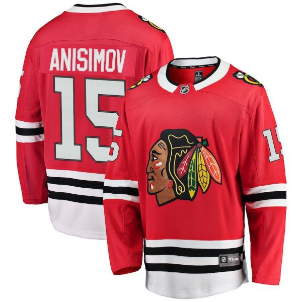 Men Chicago Blackhawks Artem Anisimov Red Home Breakaway Player Jersey