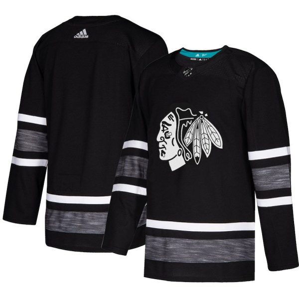 Men Chicago Blackhawks Black 2019 NHL All-Star Game Parley Jersey