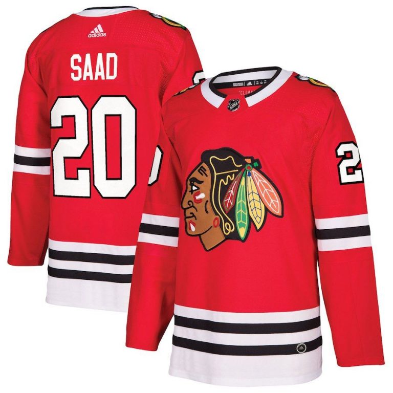 Men Chicago Blackhawks Brandon Saad Red Player Jersey