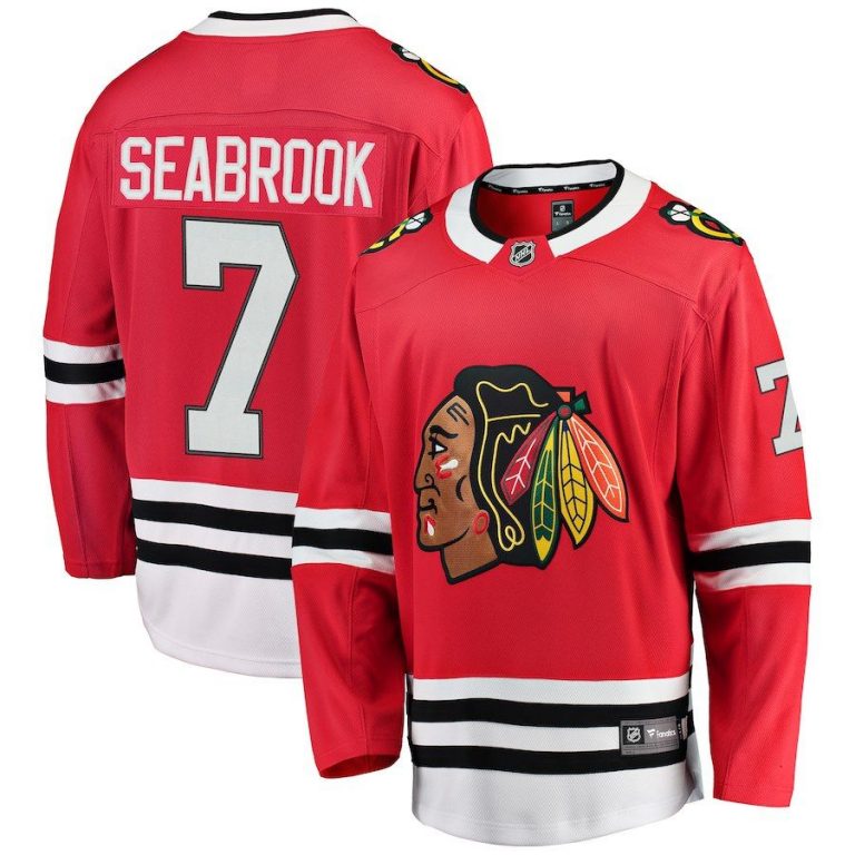 Men Chicago Blackhawks Brent Seabrook Red Home Breakaway Player Jersey