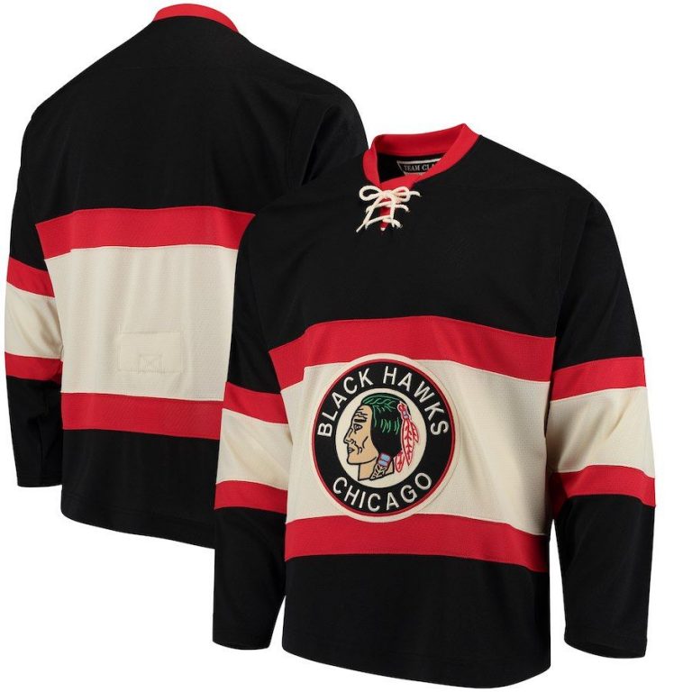 Men Chicago Blackhawks CCM Red Classic Throwback Team Jersey