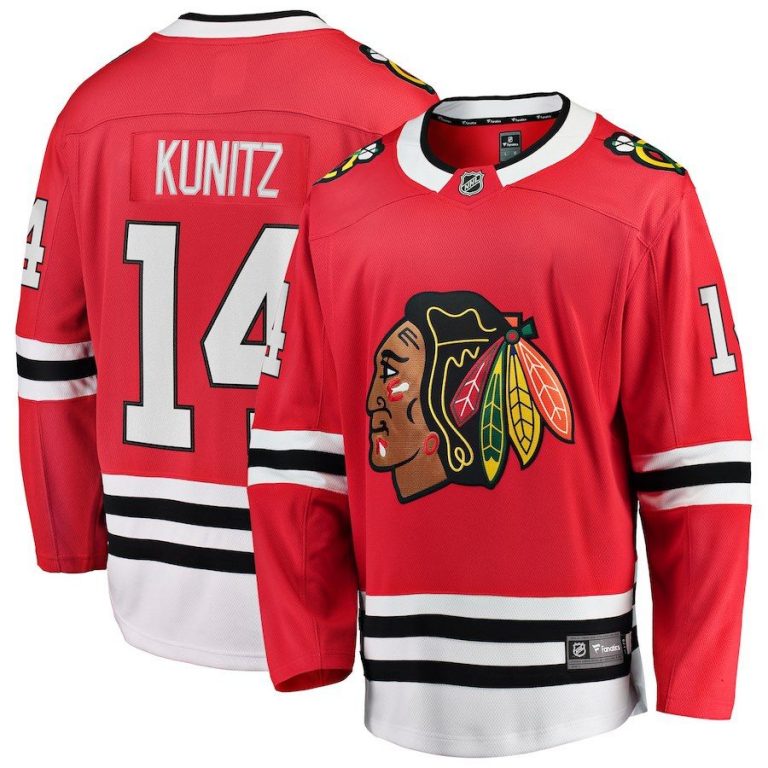 Men Chicago Blackhawks Chris Kunitz Red Breakaway Player Jersey