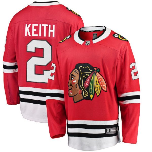 Men Chicago Blackhawks Duncan Keith Red Breakaway Player Jersey