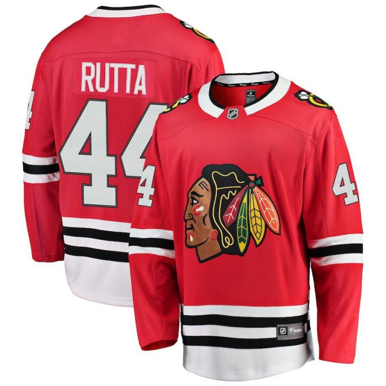 Men Chicago Blackhawks Jan Rutta Red Breakaway Player Jersey