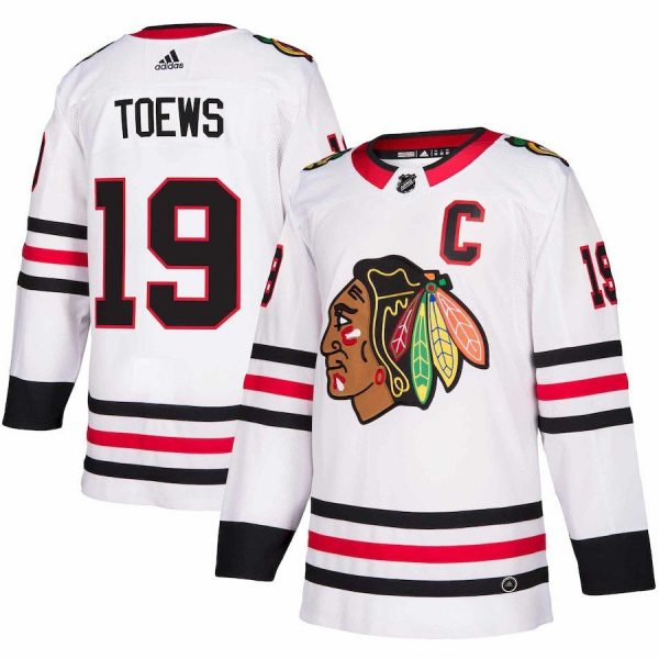 Men Chicago Blackhawks Jonathan Toews White Player Jersey