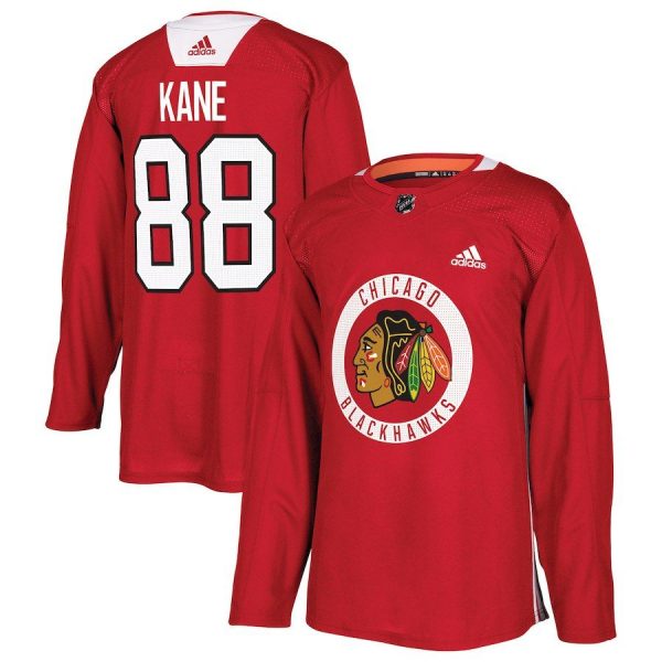 Men Chicago Blackhawks Patrick Kane Red Practice Player Jersey