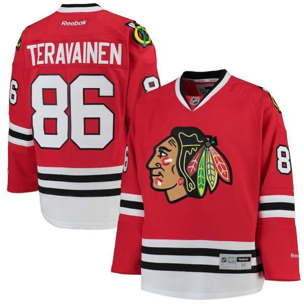 Men Chicago Blackhawks Teuvo Teravainen Reebok Red Home Premier Player Jersey