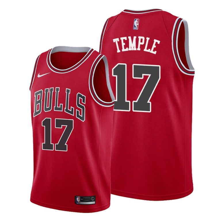 Men Chicago Bulls Garrett Temple 2020-21 Red Icon Jersey