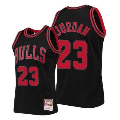 Men Chicago Bulls Michael Jordan Black Hwc Rings Collection Jersey