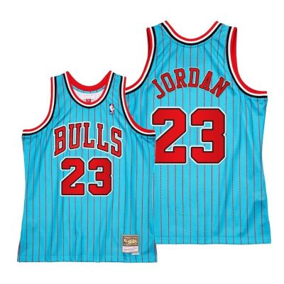Men Chicago Bulls Michael Jordan Reload 2.0 Blue Hardwood Classics Jersey