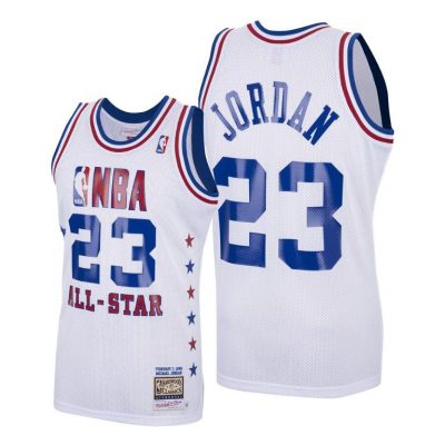 Men Chicago Bulls Michael Jordan White 1988 All-Star Eastern Conference Hardwood Classics Jersey