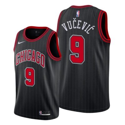 Men Chicago Bulls Nikola Vucevic Black Statement Edition Jersey