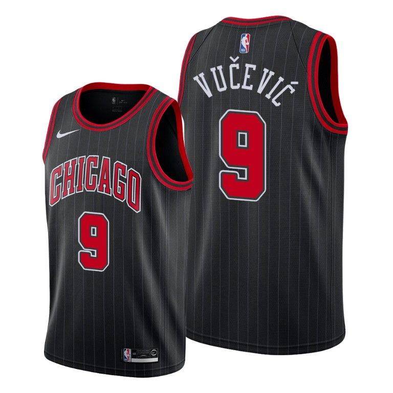 Men Chicago Bulls Nikola Vucevic Black Statement Edition Jersey ...