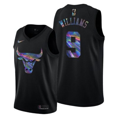 Men Chicago Bulls Patrick Williams Iridescent Holographic Black Limited Edition Jersey