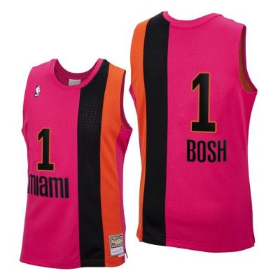 Men Chris Bosh Miami Heat Reload Hardwood Classics Pink Jersey