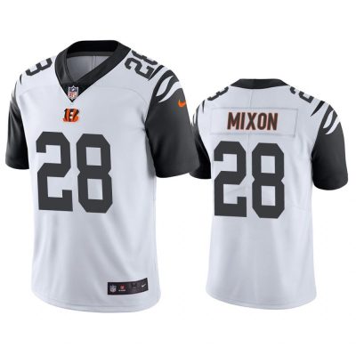 Men Cincinnati Bengals Joe Mixon #28 White Color Rush Limited Jersey