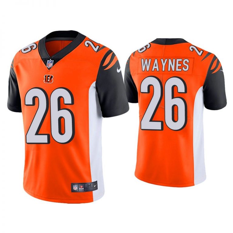 Men Cincinnati Bengals Trae Waynes Vapor Limited Orange Jersey