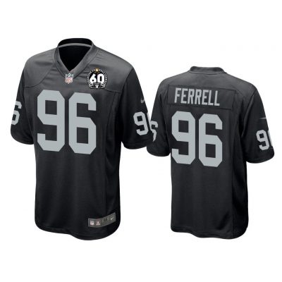 Men Clelin Ferrell Oakland Raiders Black 60th Season Game Jersey