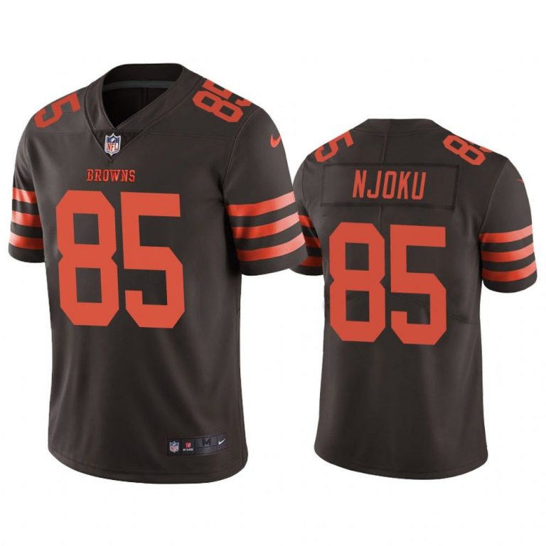 Men Cleveland Browns David Njoku #85 Browns Color Rush Limited Jersey