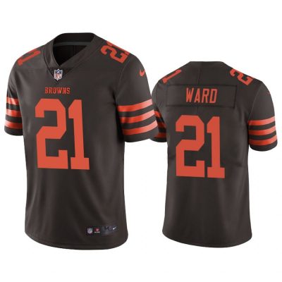 Men Cleveland Browns Denzel Ward #21 Browns Color Rush Limited Jersey