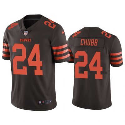 Men Cleveland Browns Nick Chubb #24 Browns Color Rush Limited Jersey