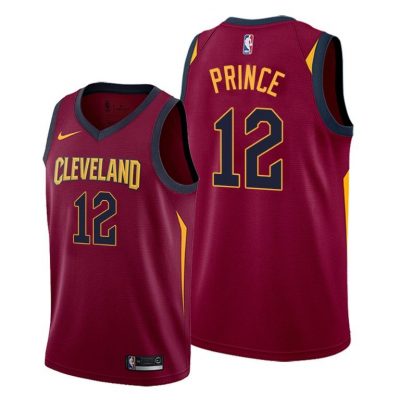 Men Cleveland Cavaliers #12 Taurean Prince Wine 2021 Icon Edition Jersey