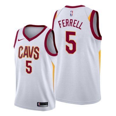 Men Cleveland Cavaliers #5 Yogi Ferrell White 2020-21 Association Edition Jersey