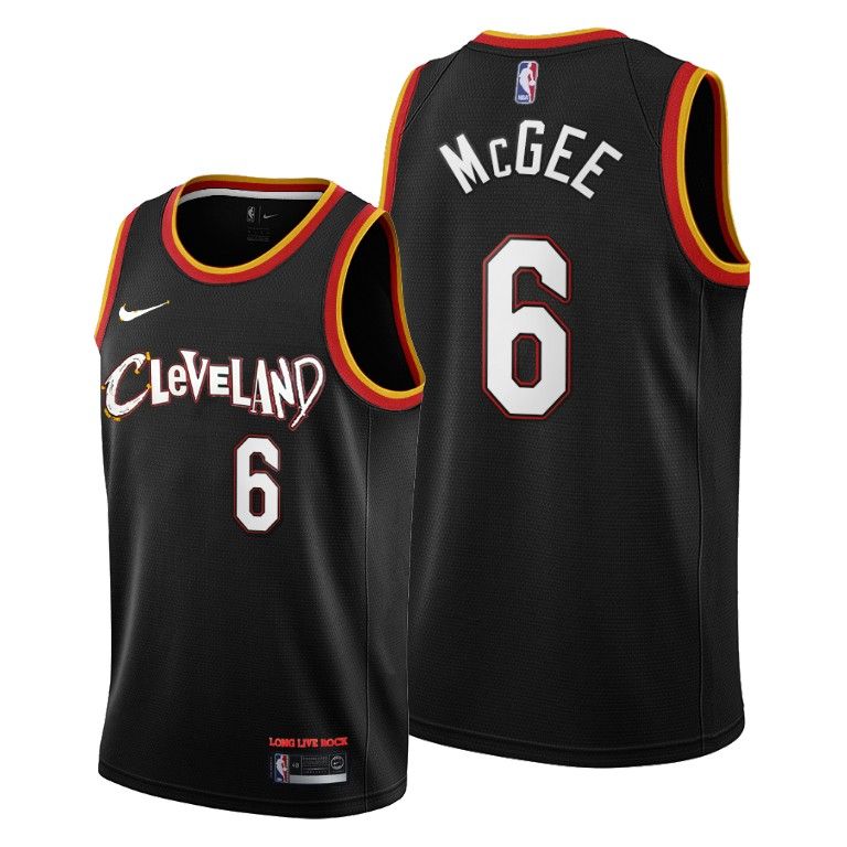 Men Cleveland Cavaliers #6 JaVale McGee Black 2020-21 City Jersey New Uniform
