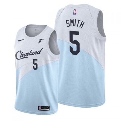 Men Cleveland Cavaliers Blue J.R. Smith #5 Earned Jersey