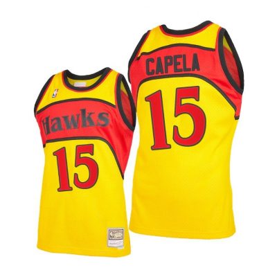 Men Clint Capela Atlanta Hawks Yellow 2021 Reload 2.0 Jersey Throwback