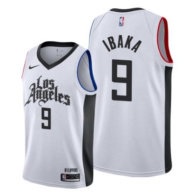 Men Clippers #9 Serge Ibaka White 2020-21 Classic Jersey 2020 Trade