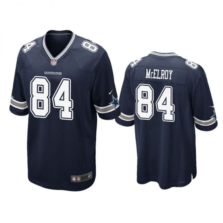 Men Codey McElroy #84 Dallas Cowboys Navy Game Jersey