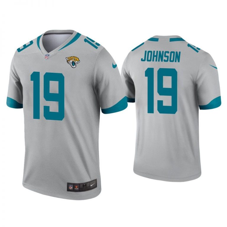 Men Collin Johnson Jacksonville Jaguars Silver Inverted Legend Jersey