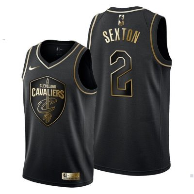 Men Collin Sexton #2 Cleveland Cavaliers Golden Edition Black Jersey