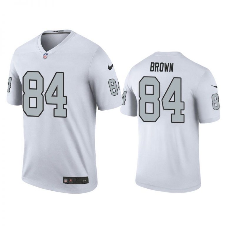 Men Color Rush Legend Antonio Brown #84 Oakland Raiders White Jersey