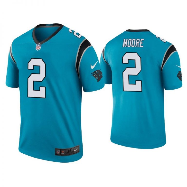 Men Color Rush Legend D.J. Moore Carolina Panthers Blue Jersey