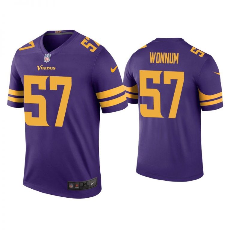 Men Color Rush Legend D.J. Wonnum Minnesota Vikings Purple Jersey