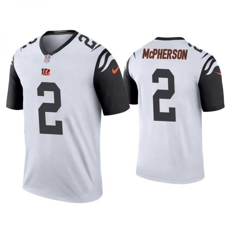 Men Color Rush Legend Evan McPherson Cincinnati Bengals White Jersey